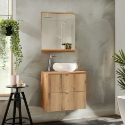 Mobile bagno sospeso 60cm 2 cassetti rovere Rovery