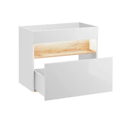 Mobile bagno sospeso 80cm bianco rovere Jachal