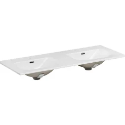 Mobile bagno sospeso 120cm con 2 lavabi da incasso quercia antracite Limpid