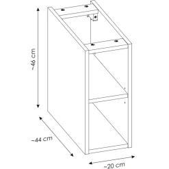 Mobile bagno sospeso 180cm cannettato con 2 lavabi, colonna e 2 specchi rosa Autentic
