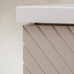 Mobile bagno sospeso 60cm con lavabo 2 cassetti beige cashmere Neutry
