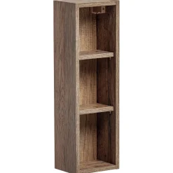 Mobile bagno sospeso 180cm con 2 lavabi, 2 mobili specchio e colonna grigio quercia Serif