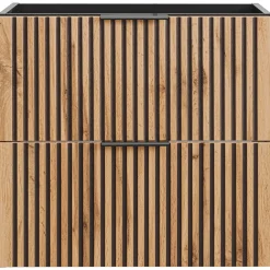Mobile bagno sospeso 60cm cm con lavabo quercia antracite Limpid