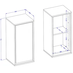 Mobile bagno sospeso 120cm con specchio tortora nero Linda