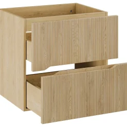 Mobile bagno sospeso 60cm cannettato 2 cassetti rovere Pretty