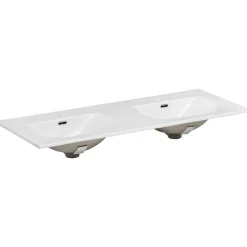 Mobile bagno sospeso 120cm cm con 2 lavabi da incasso, 2 specchi, colonna e cubotti quercia antracite Limpid