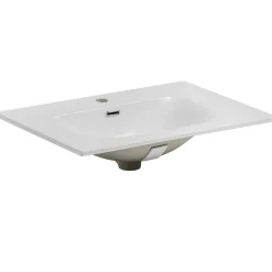 Mobile bagno sospeso 60cm cannettato con lavabo 1 cassettone bianco Autentic