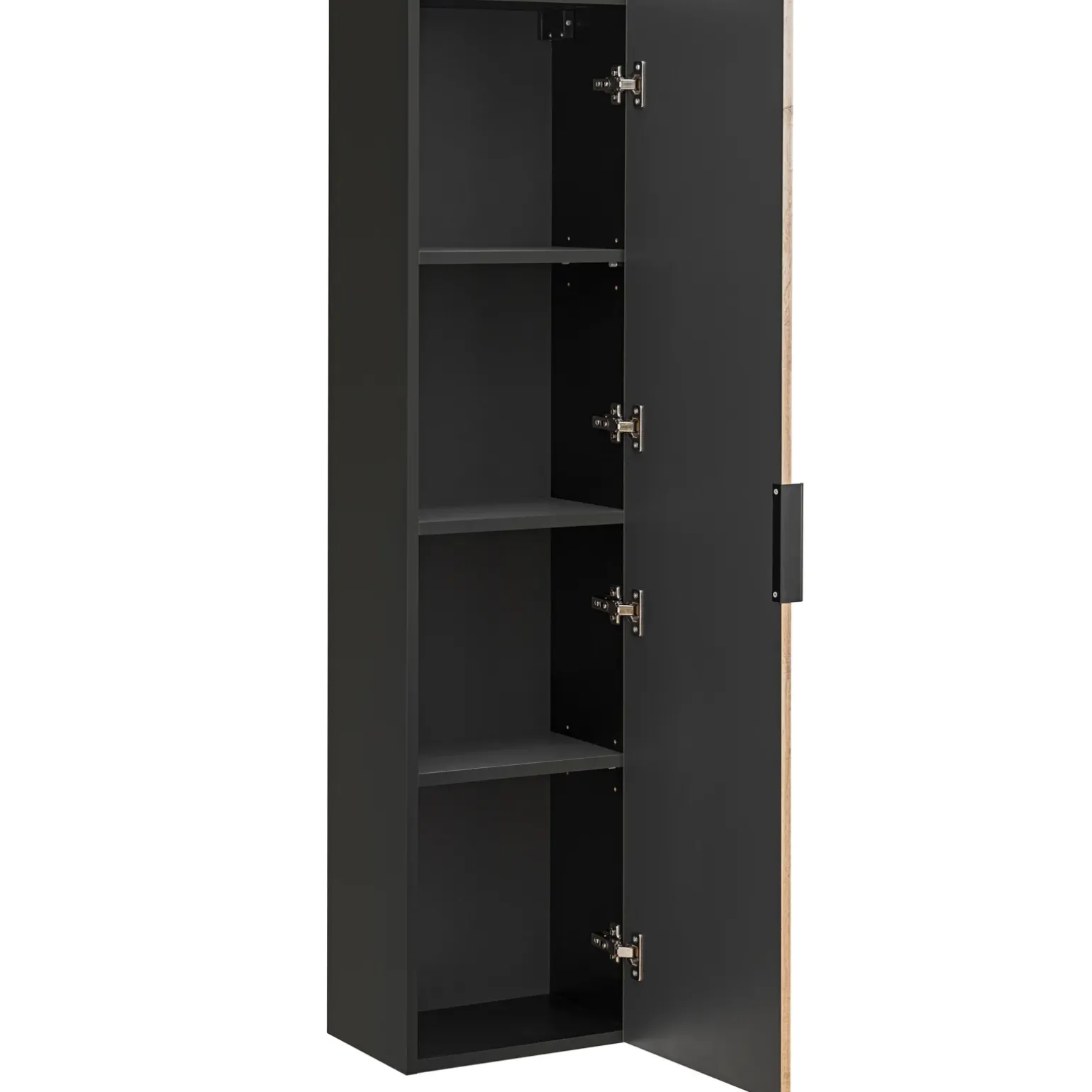 Mobile bagno sospeso 120cm cm con 2 lavabi da incasso, 2 specchi e colonna quercia antracite Limpid