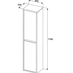 Mobile bagno sospeso 100cm con lavabo, mobile specchio e colonna rovere antracite Stony