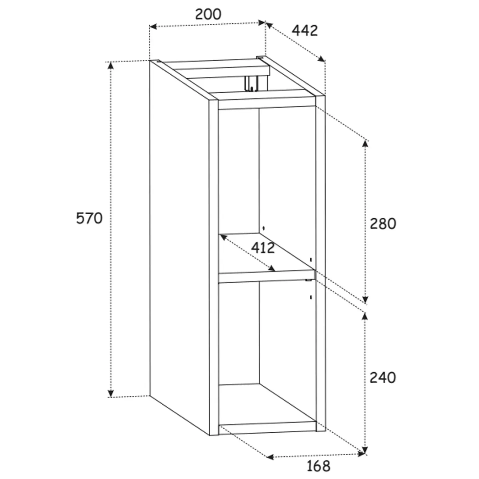 Mobile bagno sospeso 80cm cannettato 2 cassetti e vani bianco rovere Cleany