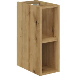 Mobile bagno sospeso 80cm cannettato 2 cassetti e vani beige rovere Cleany