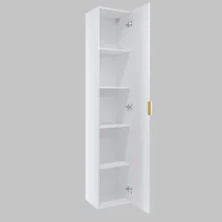 Mobile bagno sospeso 80cm con colonna bianco frontali decorati Konny