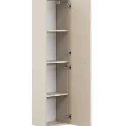 Mobile bagno sospeso fresato 80cm con colonna beige Sand