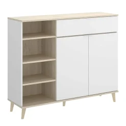 Mobile cucina 120x102h cm bianco opaco rovere da cucina moderno Penny