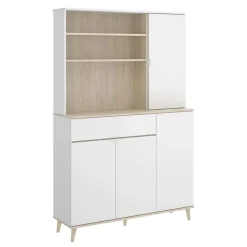 Mobile da cucina 120x191h cm 4 ante 1 cassetto bianco rovere Penny