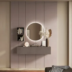 Mobile ingresso sospeso 138x140h cm 1 anta 2 cubotti  marrone bronzo Sunset 57