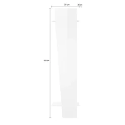 Mobile ingresso 50x200h cm appendiabiti bianco lucido Candia Gihome®