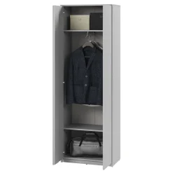 Mobile ingresso 300x200h cm con specchio appendiabiti armadio grigio Accent