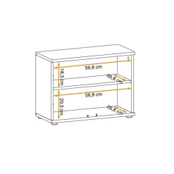 Mobile ingresso 90x203h cm moderno rovere antracite stampa a righe Arizona Gihome®