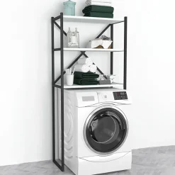 Mobile lavatrice 66x160h cm industrial metallo bianco Canarie