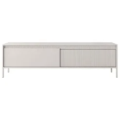 Mobile porta TV 187x54h cm 2 ante beige cannettato Ciar