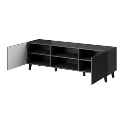 Mobile porta TV 150x52h cm 2 ante cannettato antracite Essence
