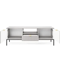 Mobile porta TV 154x56h cm 2 ante moderno soggiorno grigio Alisa