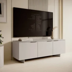 Mobile porta TV 150x55h cm 3 ante grigio Stone