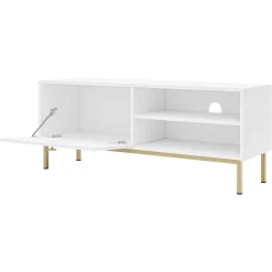 Mobile porta TV 120x48h cm 1 anta 2 vani bianco opaco Giuggiola