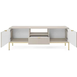 Mobile porta TV 154x56h cm 2 ante moderno soggiorno beige Alisa
