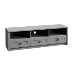 Mobile porta TV 158x49h cm 3 cassetti grigio Provenza