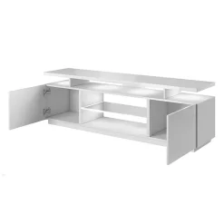 Mobile porta TV 180x56h cm con led bianco lucido Blackburn