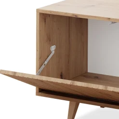 Mobile TV 152x52h cm 1 cassetto design rustico cannettato rovere Branch