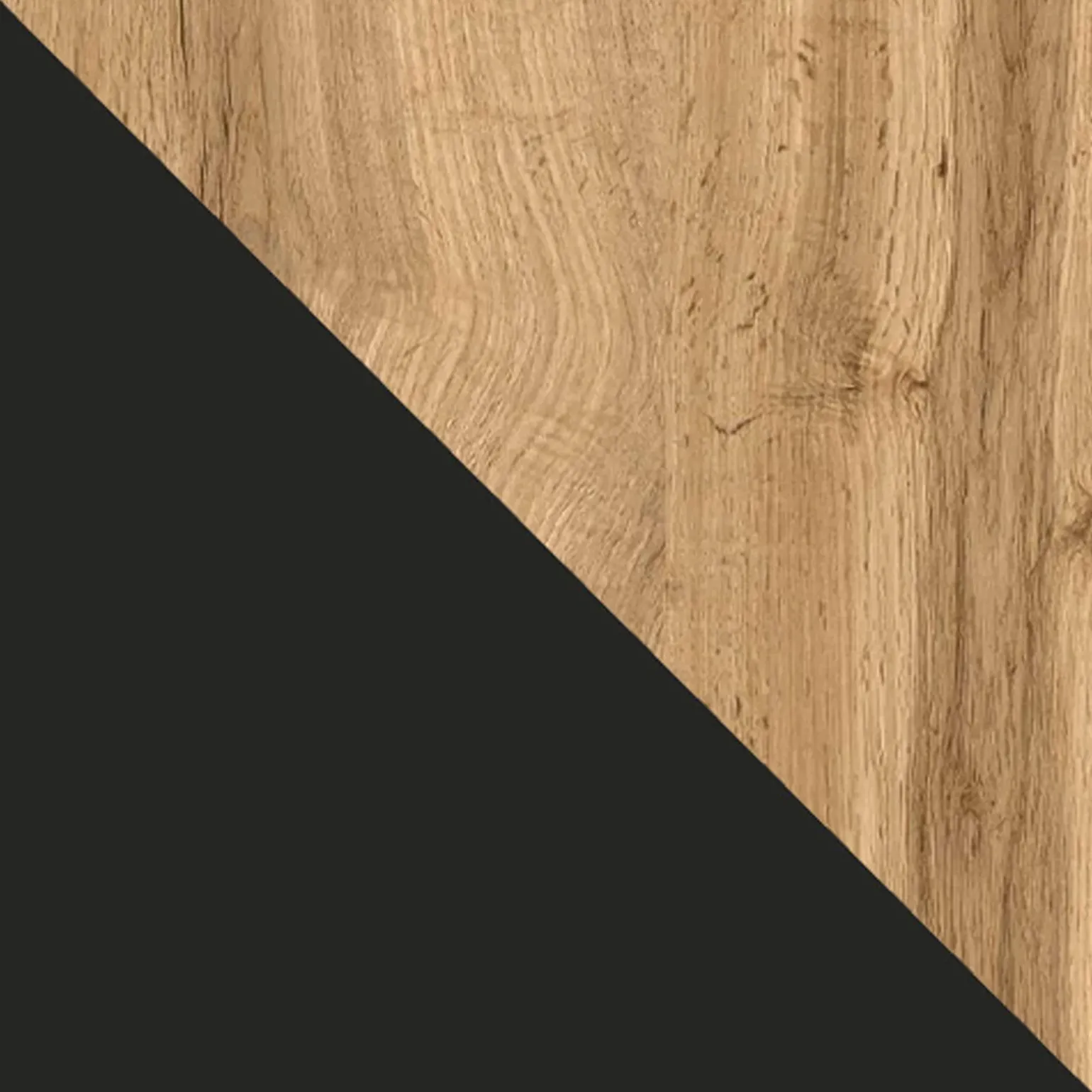 Mobile TV 200x40h cm design rustico cannettato rovere nero List