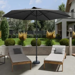 Ombrellone da giardino 300x300cm nero grigio Fiorella