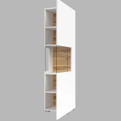 Parete attrezzata sospesa 226x140h cm bianco rovere Fusion 1