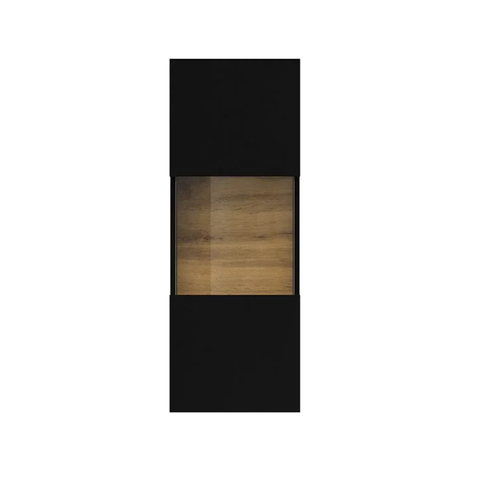 Parete attrezzata sospesa 226x140h cm nero rovere Fusion 2