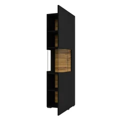 Parete attrezzata sospesa 226x140h cm nero rovere Fusion 1