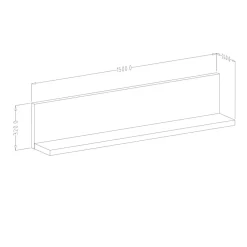 Parete attrezzata 219x 205h cm soggiorno antracite spatolato noce Megan Gihome®