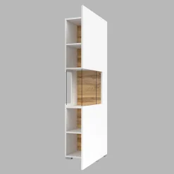 Parete attrezzata 226x140h cm bianco rovere Fusion 2