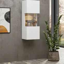 Parete attrezzata 226x140h cm bianco rovere Fusion 2