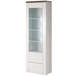 Parete attrezzata 325x206h cm bianco frassinato rovere Paloma 2