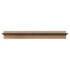 Parete attrezzata 340x192h cm moderna noce con stampa nera Mendes 2