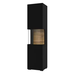 Parete attrezzata 226x140h cm nero rovere Fusion 2