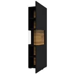 Parete attrezzata 226x140h cm nero rovere Fusion 2