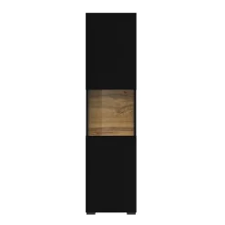 Parete attrezzata 226x140h cm nero rovere Fusion 1