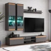 Parete attrezzata 175x148h cm rovere antracite Siviglia Gihome®