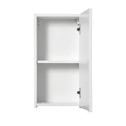 Pensile bagno sospeso 30x57h cm cannettato 1 anta bianco Cleany