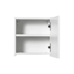 Pensile cubo bagno sospeso 30x30h cm cannettato 1 anta bianco Cleany