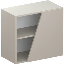 Pensile cubo sospeso 1 anta tagliata 55x50cm beige Sunset